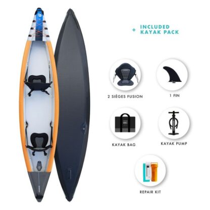 Kayak gonflable AQUADESIGN SEDAN 415 - 2 places – Image 2